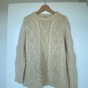 Hand Knit Cable Sweater